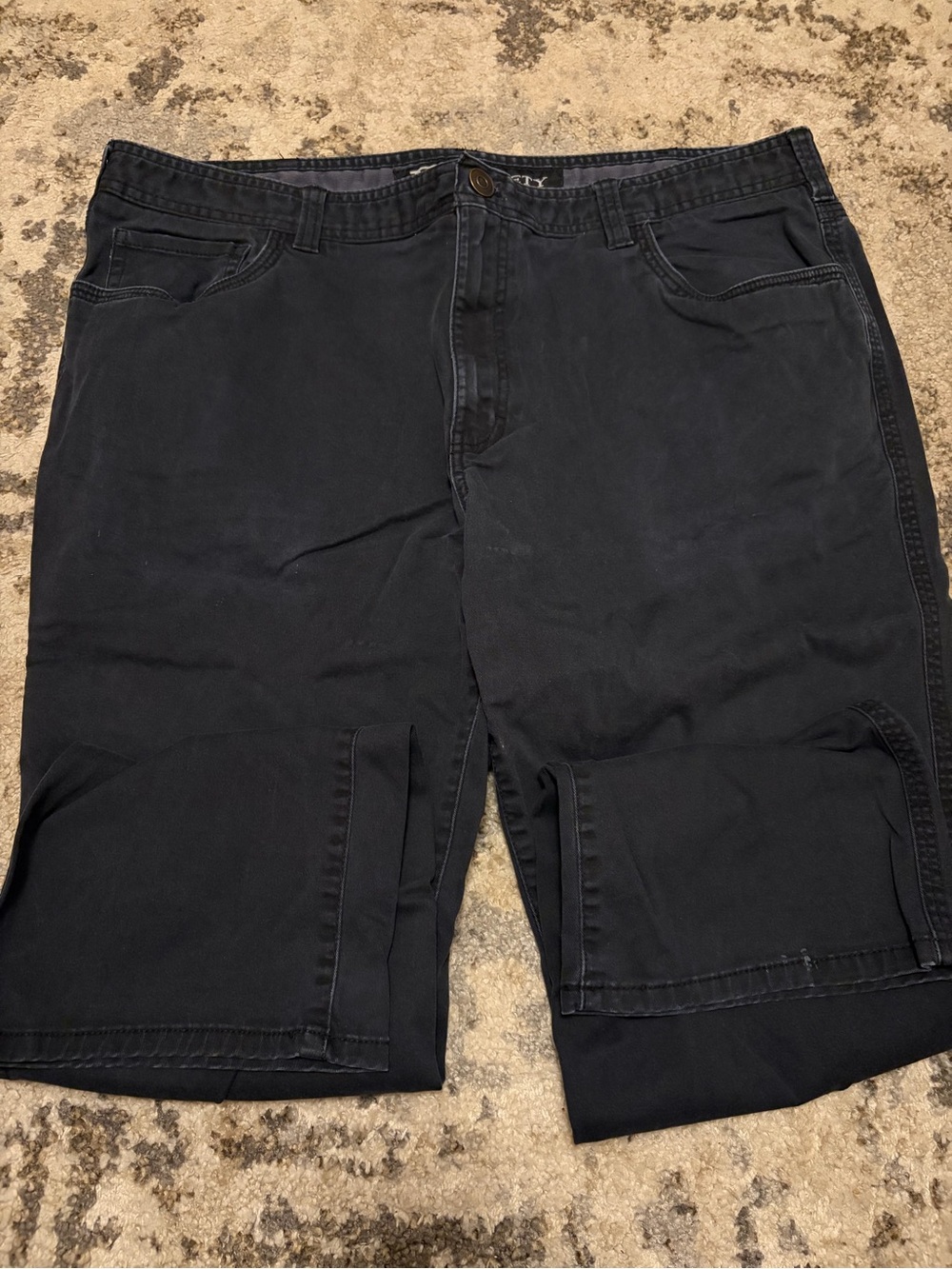 Society Men's Black Flat-Front Jeans